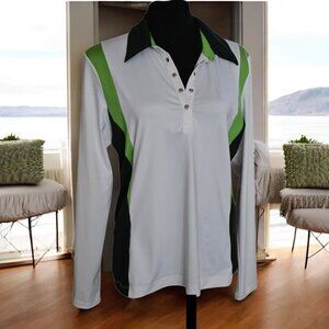 TAIL ( MED ) Golf Pickle Ball Tennis Sporty Long Sleeve Polo